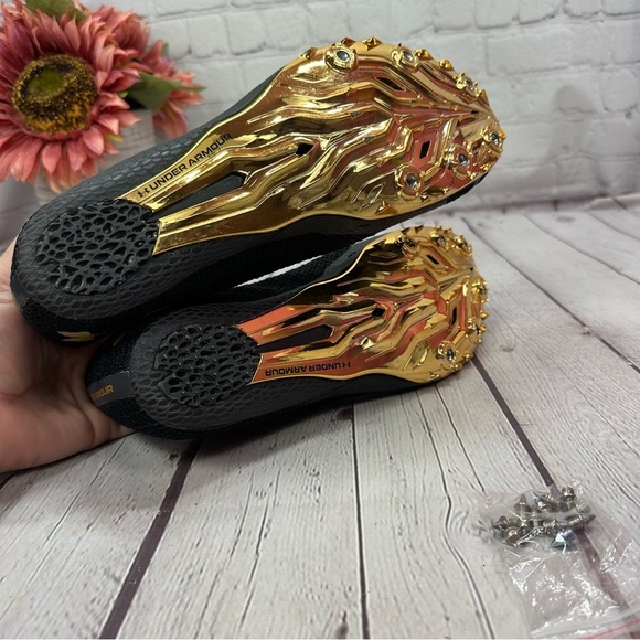 NWOT Under Armour track & field running shoes sz W 12.5 HOVR smoke rider UNISEX - Picture 5 of 9